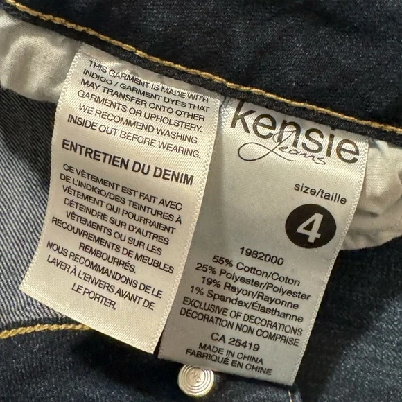 Kenzie Ankle Biter Classic Skinny Jeans Dark Wash NWOT Size 4 Mid Rise Classic - Picture 5 of 13